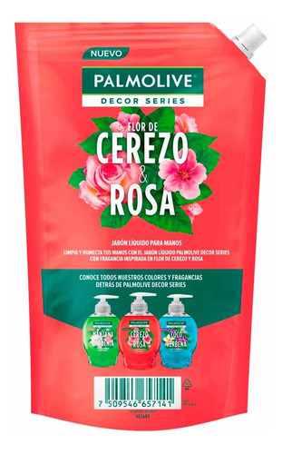 Palmolive Jabon Líquidodecor Series Flor Cerezo & Rosa 800ml