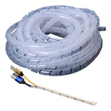 Funda Espiral Plastica Organizador De Cables 6mm X 10metros