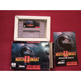 Snes Mortal Kombat 2 Con Caja Y Manual En Buen Estado 