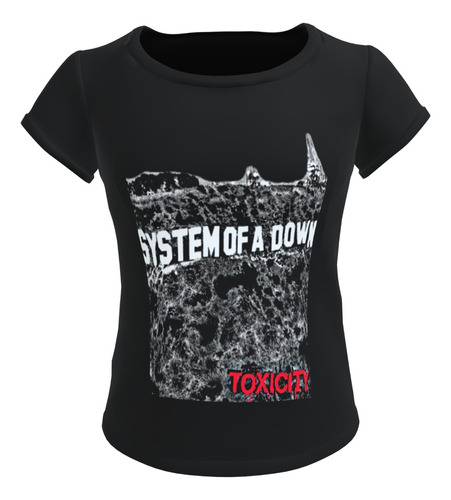 Camiseta Blusa Preta Feminina Banda System Of A Down 