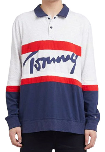 Polo De Manga Larga Tommy Hilfiger Heritage 4343 Hombre Wh