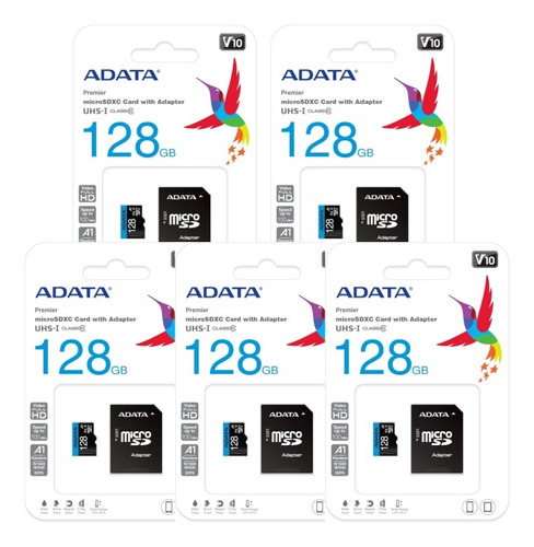 Tarjeta De Memoria Adata  Micro Sdxc Con Adaptador 128gb 5ps