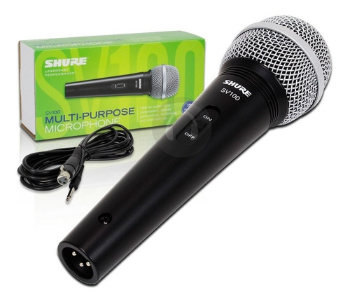 Microfono Shure Sv100 Estudio De Mano Original + Cable
