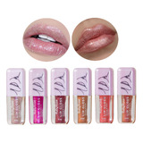 Labial Lip Gloss Brilloso C/ Glitter Hidratante Ruby Rose 