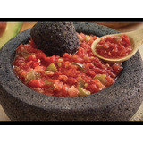 Molcajete Artesanal De Piedra Volcánica Pintado A Mano Grand