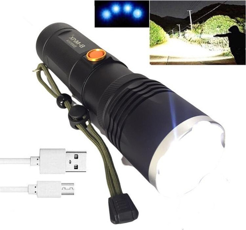 Lanterna P70 Holofote Super Potente Led Recarregável 168000w