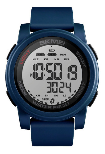 Reloj Hombre Skmei 1469 Digital Alarma Cronometro Pedometro Color De La Malla Verde Militar/negro