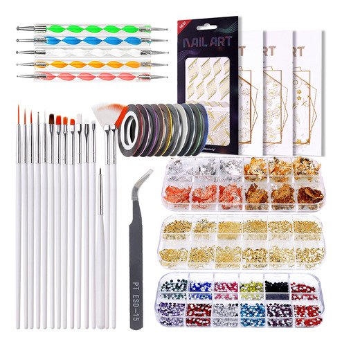 Kit Profesional De Pinceles Para Decoración De Uñas