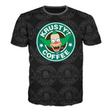 Camiseta Krustys Coffee Simpson Retro Clásico Adultos Niños