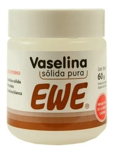 Vaselina Sólida Pura Ewe Lubricante Protector Dérmico X 60 G