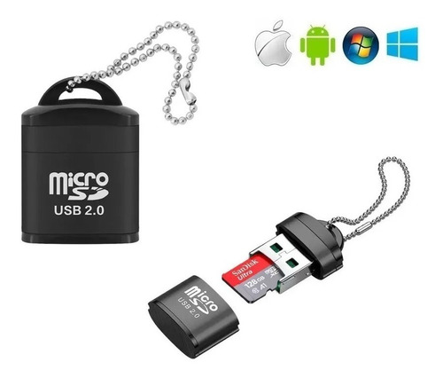 Mini Leitor De Cartão Micro Sd / M2 Adaptador Usb Pendrive