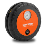 Compresor De Aire Para Autos Dw25 Daewoo 12v 10atm Portátil Color Negro Y Naranjo Fase Eléctrica Monofásica