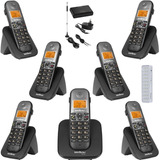 Kit Aparelho Telefone Ts 5120 + 6 Ramal E Entrada Para Chip