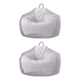 2x Sillón Hinchable Beanless De Blanco En Lugar De Silla