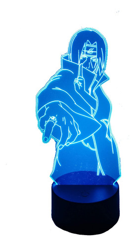 Itachi Uchiha Lampara Led Ilusión 3d Naruto Decoración Anime