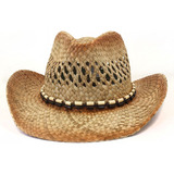 Western Cowboy Sombrero De Paja Tejida A Mano Sombrero  Sol
