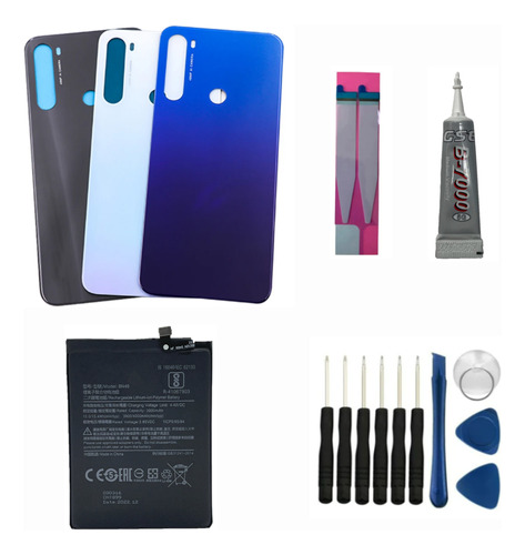 Tampa Compativel Redmi 7 Note 8 / 8t + Ba-teria Bn46 + Kit