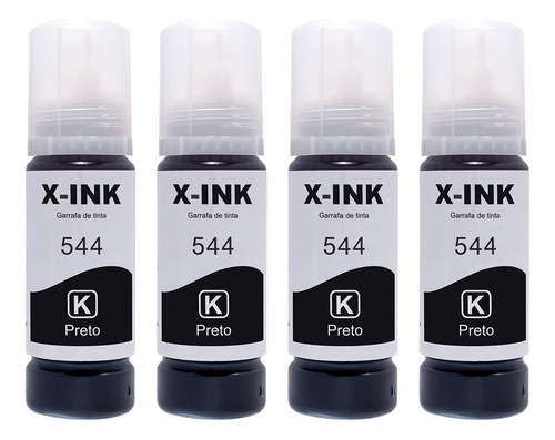 4x Tinta Preta Para Epson L3250 L3150 L3210 L3110 L5290 T544