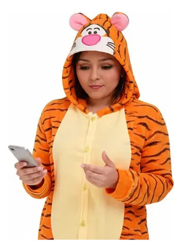 Pijama Mameluco Disfraz Kigurumi Tiguer/tigre/tigger Adulto