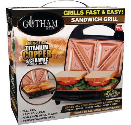 Sandwichera De Acero Gotham, Tostadora Panini Press Sandwich