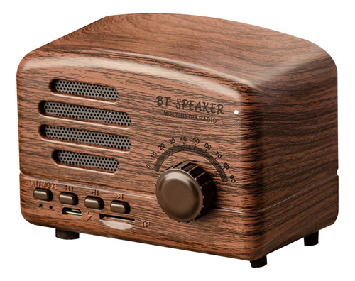 Parlantes Retro Portátiles Bluetooth Vintage Con Radio Fm