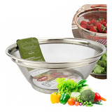 Escorredor Multiuso Inox Arroz Macarrão Frutas Salada Legume