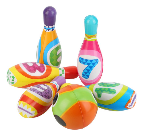 Juego De Juguetes De Bola De Bolos Para Niños, Suave, Colori