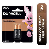 Kit 02 Pilhas Aa + 02 Aaa Alcalina Duracell Embalagem C/2