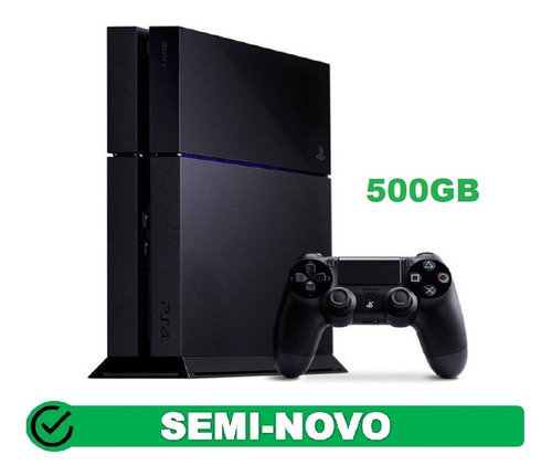 Playstation 4 Fat 500gb Preto - Ps4 Fat 500gb - C/ Nota Fiscal
