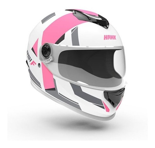 Casco Cerrado Hawk Rs1 F Rosa,dama-mujer En Moto 46