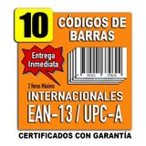 10 Códigos De Barras Ean / Upc Vírgenes Amazon Mercadolibre