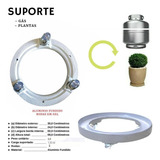 Kit 2 Suporte Para Botijão De Gás Em Aluminio Branco Gel