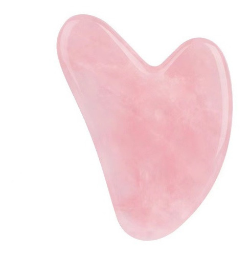 Gua Sha Facial Cuarzo Rosa Masajeador Facial Cuidado Masajes