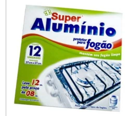 Pack 36 Aluminio Protector Para Cocina 27x27 Quemadores