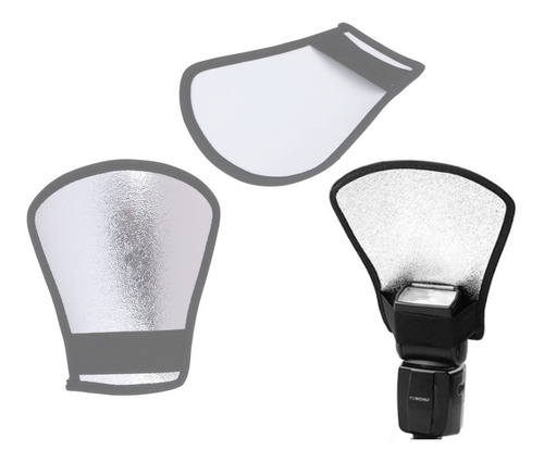 Reflector Difusor Flash 2 En 1 (plata/blanco) Rebotador