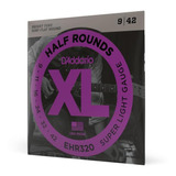 Encordoamento Para Guitarra Semi-flat 09-42 D'addario Half Rounds Ehr320