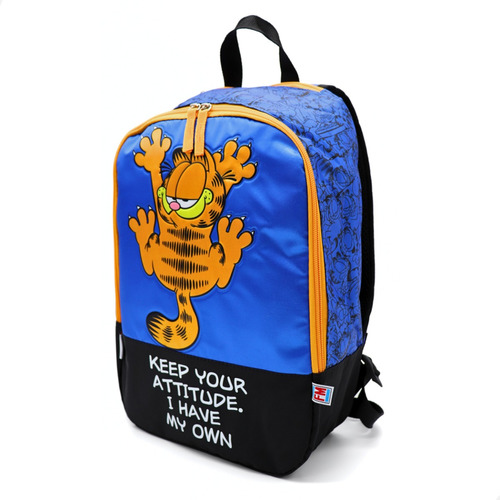 Mochila Escolar Nickelodeon Garfield Adventures Azul And23