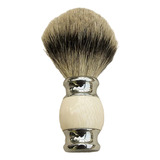 Pincel De Pelo De Texugo Para Barbear Escova Barba Luxo Inox