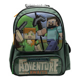 Mochila Minecraft Espalda 16 Pulgadas Mi094-calidad Cresko Color Aventure Awaits