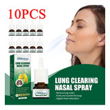 10pc Limpieza Pulmonar, Spray Nasal De Hierbas Orgánicas