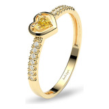 Anillo Dama Corazón Promesa Iris Oro De 10k Amelie Joyas