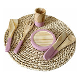 Juguetes De Madera Utensilios De Cocinna Accesorios X 6