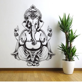Vinilo Decorativo Elefante Yoga  