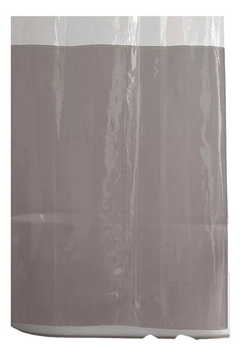 Cortina Para Baño Peva Plastico Impermeable Gris 182cmx182cm