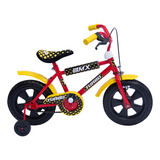 Bicicleta Paseo Infantil Turbo Bmx R12 Freno Herradura Color Rojo Con Ruedas De Entrenamiento  