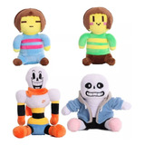 4pcs Undertale Papyrus Sans Frisk Chara Muñeca Peluche Jugue