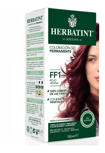 Tintura Permanente Herbatint Ff1 - Rojo Henna