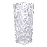 Vaso De Vidro Cristal Quadrado Faces 15cm 1076 Lylhome