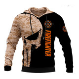 Buso Buzo Chaqueta Retrolive Punisher 3d Army Camuflado