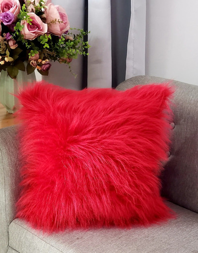 1 Capa Para Almofada Pelucia Pelo Alto Para Decoração Luxo